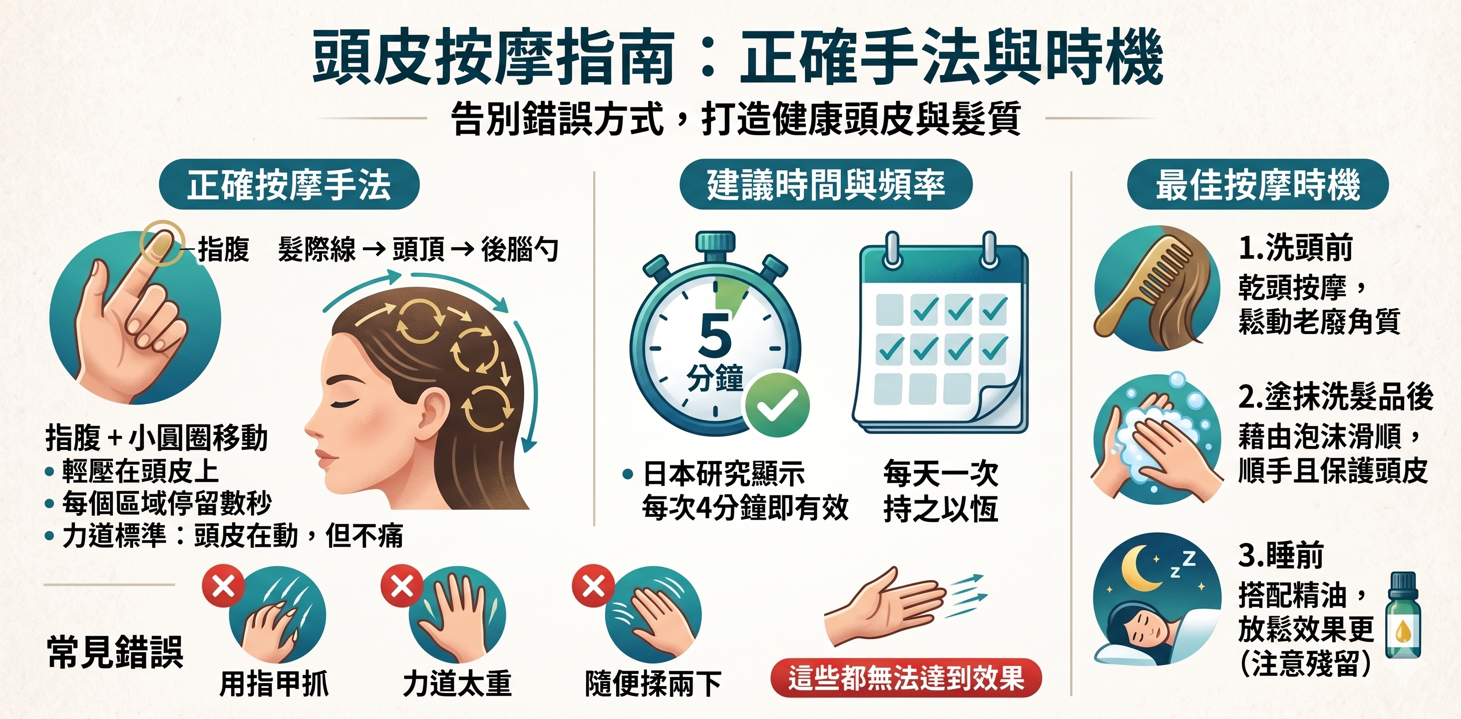 頭皮按摩指南